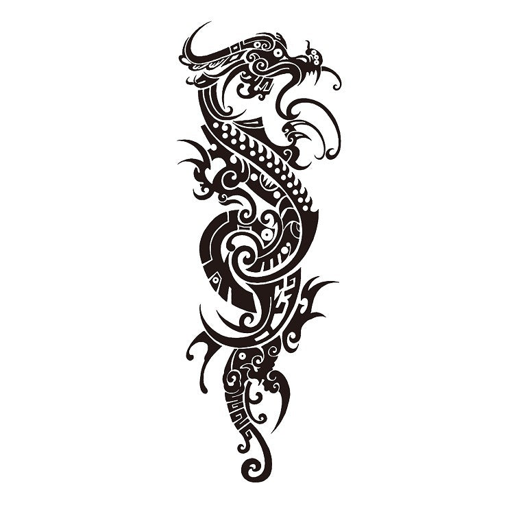 Power of the Dragon Yarı Kalıcı Kol Dövmesi