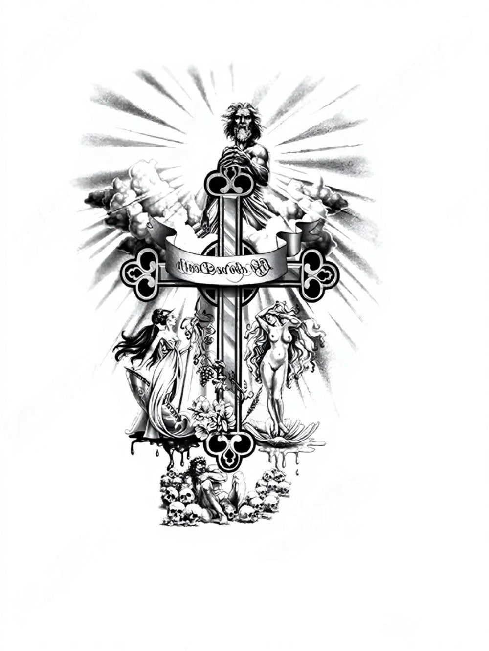 Divine Justice Yarı Kalıcı Orta Boy Dövme