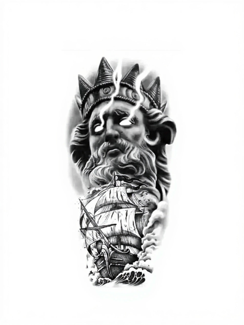 Poseidon’s Wrath Yarı Kalıcı Orta Boy Dövme