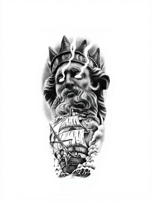 Poseidon’s Wrath Yarı Kalıcı Orta Boy Dövme