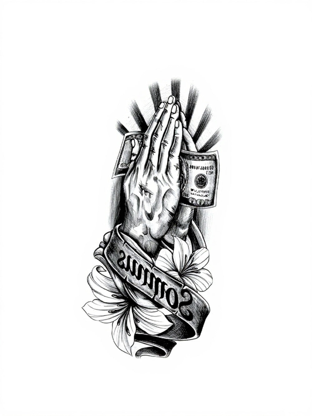 Faith and Fortune Yarı Kalıcı Orta Boy Dövme