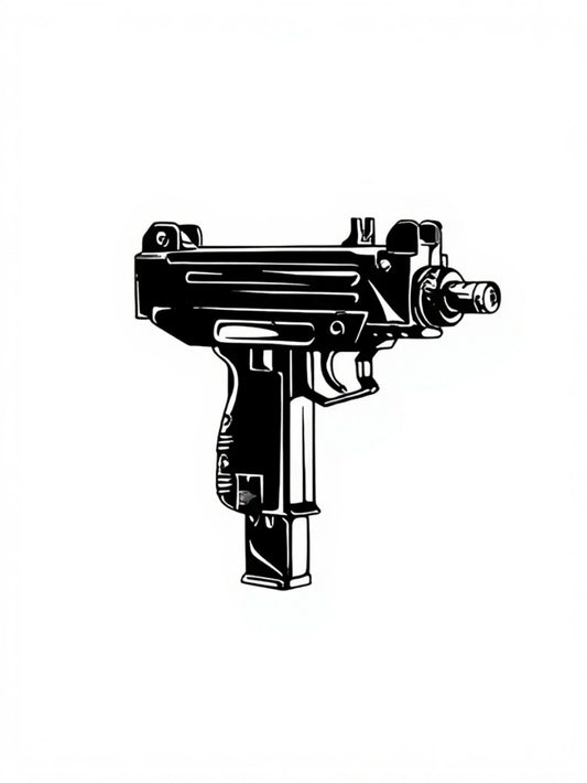 Silent Uzi Yarı Kalıcı Orta Boy Dövme