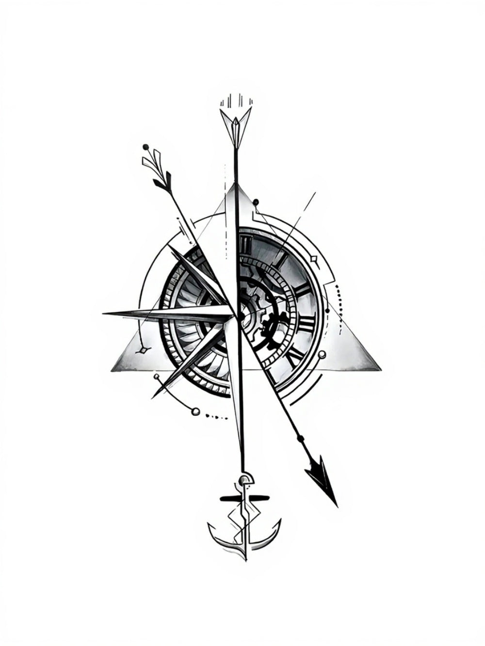 Compass of Destiny Yarı Kalıcı Küçük Boy Dövme