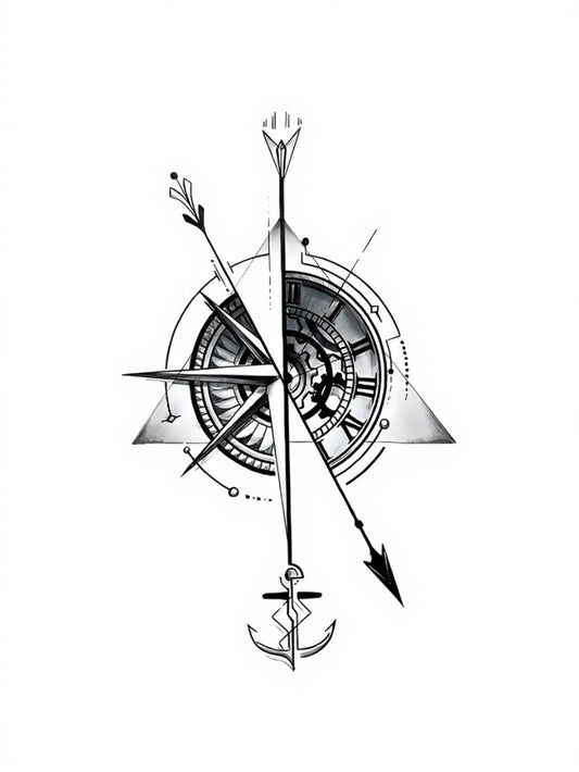 Compass of Destiny Yarı Kalıcı Küçük Boy Dövme