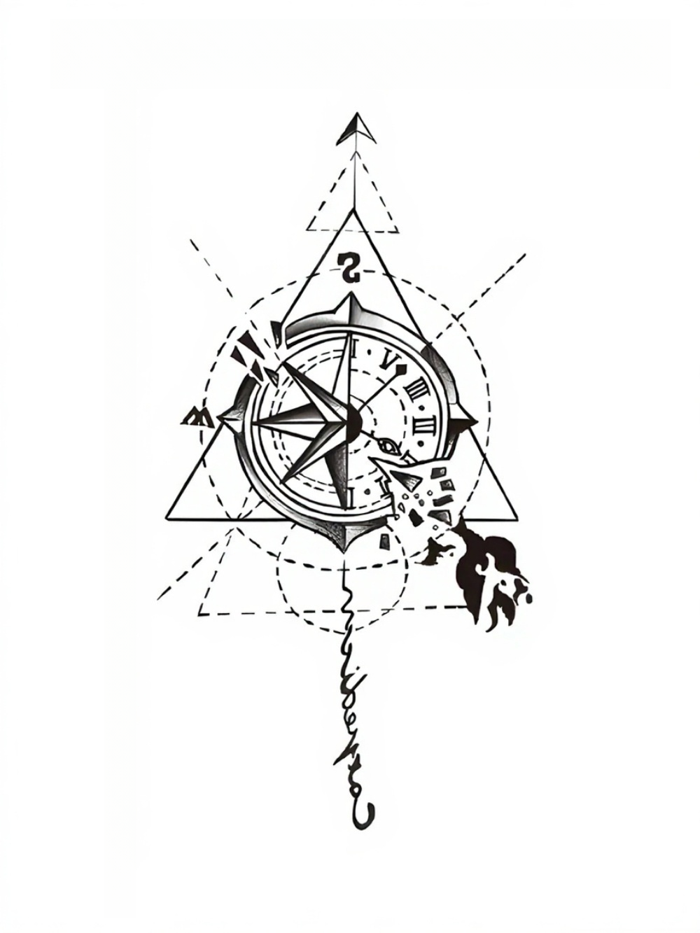 Compass of Life Yarı Kalıcı Küçük Boy Dövme