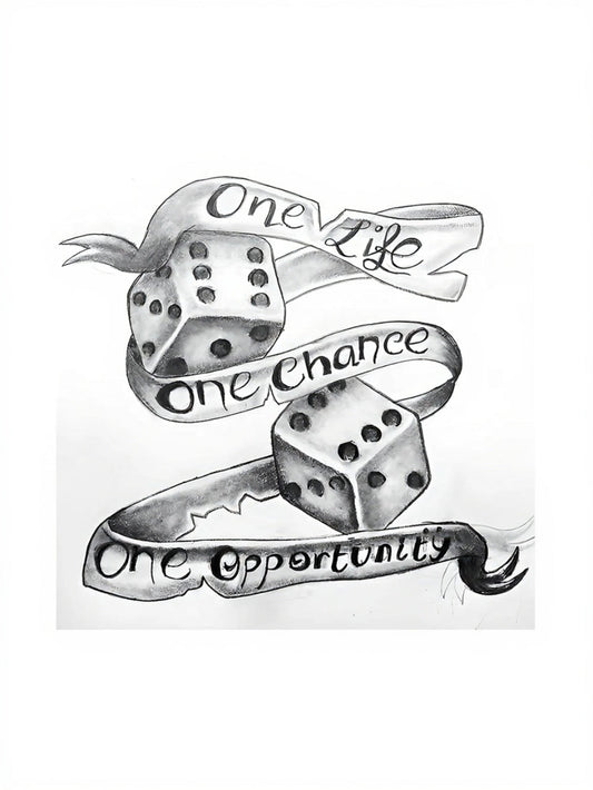 Dice of Destiny Yarı Kalıcı Orta Boy Dövme